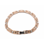 Load image into Gallery viewer, Men of Platinum | 7mm Double Side Platinum Rose Gold Bracelet for Men JL PTB 1460
