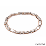 Load image into Gallery viewer, Men of Platinum | 7mm Double Side Platinum Rose Gold Bracelet for Men JL PTB 1460
