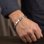 Load image into Gallery viewer, Men of Platinum | 7mm Double Side Platinum Rose Gold Bracelet for Men JL PTB 1460
