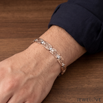 Load image into Gallery viewer, Men of Platinum | 7mm Double Side Platinum Rose Gold Bracelet for Men JL PTB 1460
