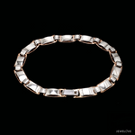 Load image into Gallery viewer, Men of Platinum | 7mm Double Side Platinum Rose Gold Bracelet for Men JL PTB 1460
