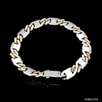 Load image into Gallery viewer, Men of Platinum | 8mm Platinum Rose Gold Bracelet for Men JL PTB 1470
