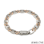 Load image into Gallery viewer, Men of Platinum | 8mm Platinum Rose Gold Bracelet for Men JL PTB 1470
