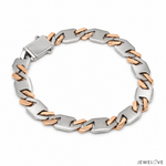 Load image into Gallery viewer, Men of Platinum | 8mm Platinum Rose Gold Bracelet for Men JL PTB 1470
