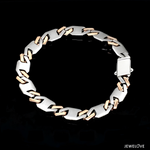 Load image into Gallery viewer, Men of Platinum | 8mm Platinum Rose Gold Bracelet for Men JL PTB 1470
