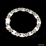 Load image into Gallery viewer, Men of Platinum | 8mm Platinum Rose Gold Bracelet for Men JL PTB 1470
