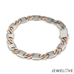 Load image into Gallery viewer, Men of Platinum | 8mm Platinum Rose Gold Bracelet for Men JL PTB 1470
