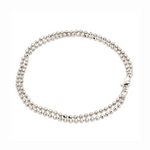 Load image into Gallery viewer, 2mm Platinum Diamond Cut Balls Bracelet JL PTB 1391
