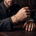 Load image into Gallery viewer, 5.75mm Platinum &amp; Gold Bracelet for Men JL PTB 641-RG-B
