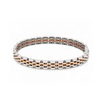 Load image into Gallery viewer, 7mm Platinum Rose Gold Broad Bracelet for Men JL PTB 708-A

