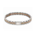 Load image into Gallery viewer, 7mm Platinum Rose Gold Broad Bracelet for Men JL PTB 708-A
