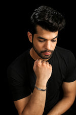 Load image into Gallery viewer, Men of Platinum | Designer Bold Interwoven Platinum Bracelet JL PTB 740
