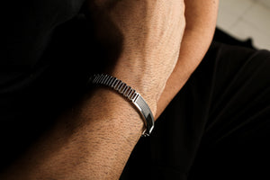 Men of Platinum | Designer Bold Interwoven Platinum Bracelet JL PTB 740