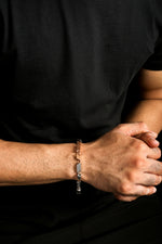 Load image into Gallery viewer, Platinum and Rose Gold Bracelet for Men JL PTB 838
