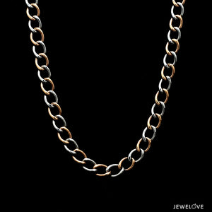 5.5mm Platinum & Rose Gold Chain for Men JL PT CH 1003-B