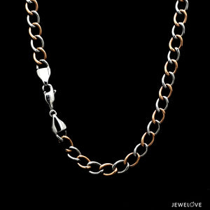 5.5mm Platinum & Rose Gold Chain for Men JL PT CH 1003-B