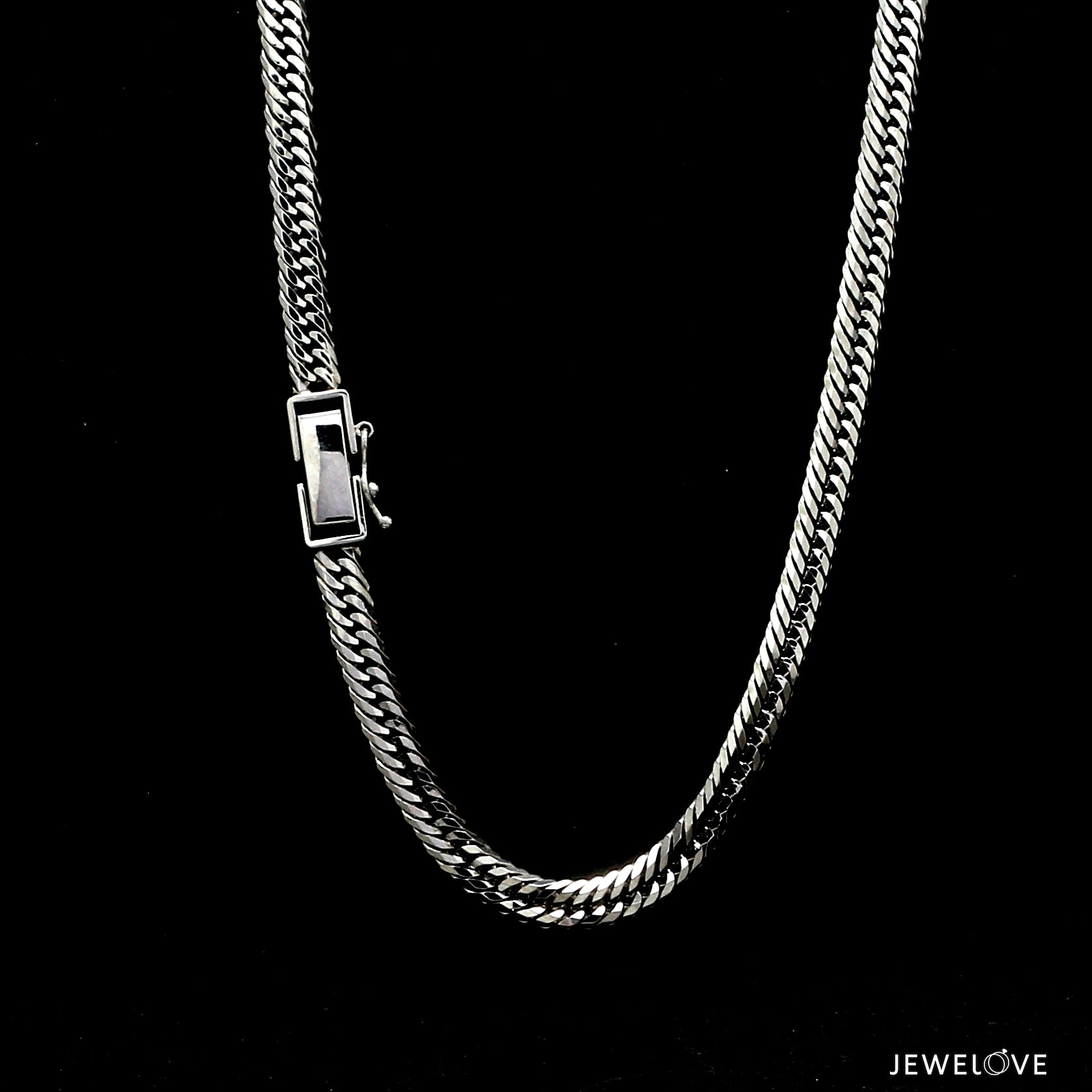 4.5mm Japanese Platinum Cuban Chain for Men JL PT CH 1005-A   Jewelove