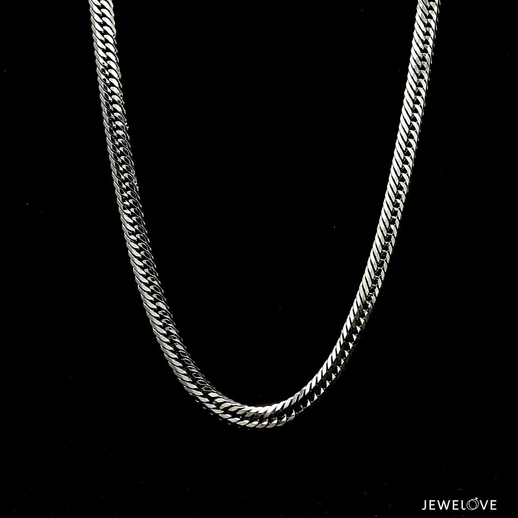 4.5mm Japanese Platinum Cuban Chain for Men JL PT CH 1005-A   Jewelove