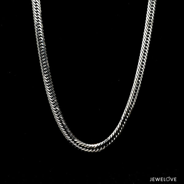 4.5mm Japanese Platinum Cuban Chain for Men JL PT CH 1005 A Jewelove.US