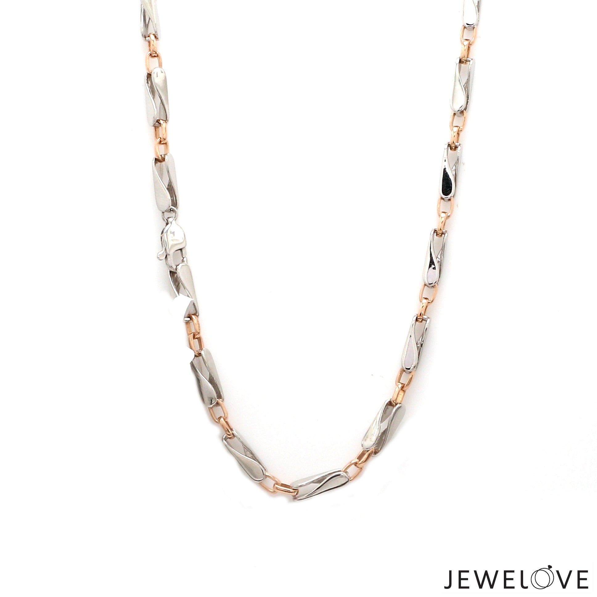 Men of Platinum | 3.5mm Pt + Rose Gold Chain for Men JL PT CH 1014-A   Jewelove.US