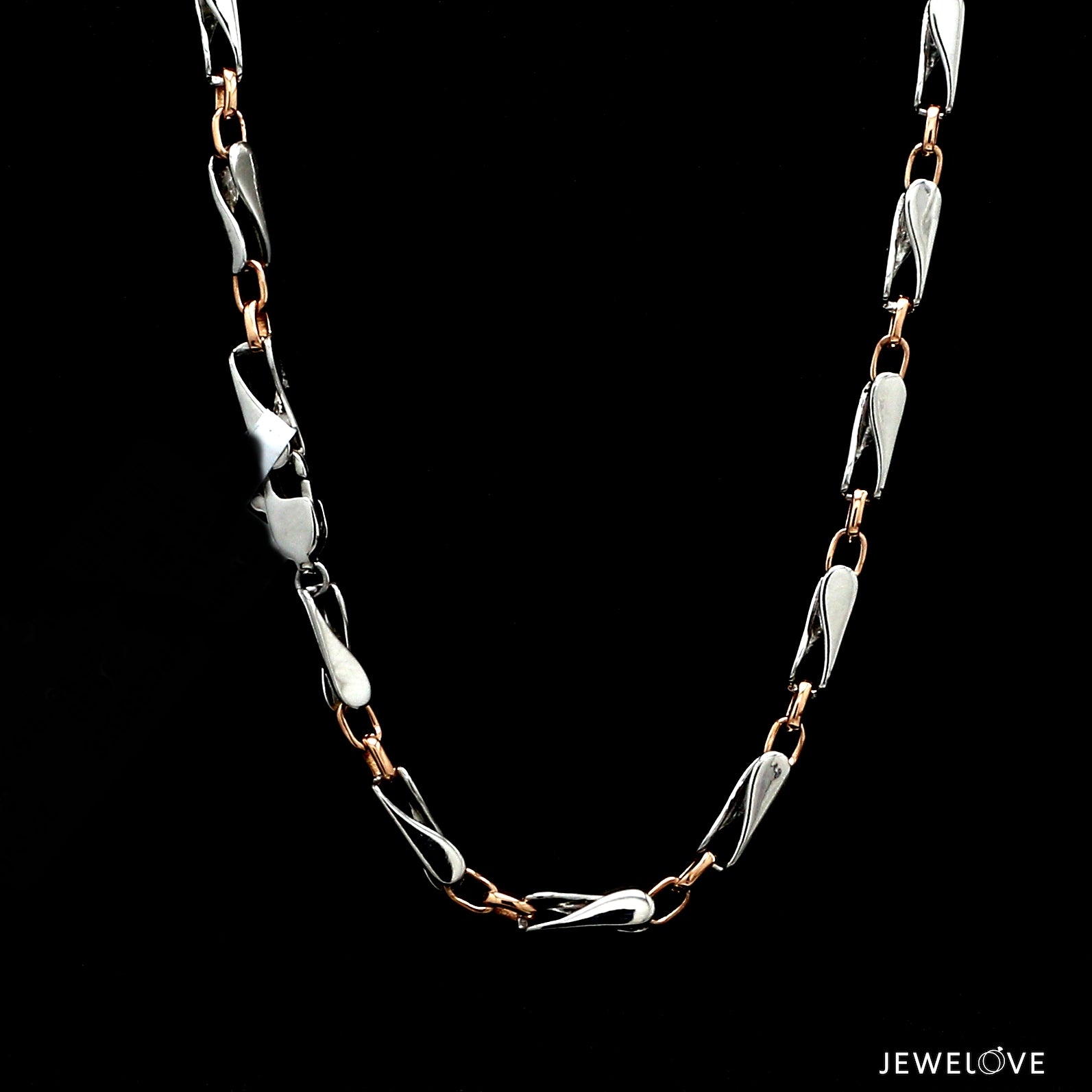 Men of Platinum | 3.5mm Pt + Rose Gold Chain for Men JL PT CH 1014-A   Jewelove.US