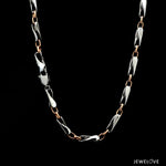 Load image into Gallery viewer, Men of Platinum | 3.5mm Pt + Rose Gold Chain for Men JL PT CH 1014-A   Jewelove.US
