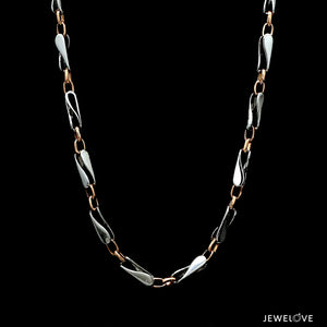 Men of Platinum | 3.5mm Pt + Rose Gold Chain for Men JL PT CH 1014-A   Jewelove.US