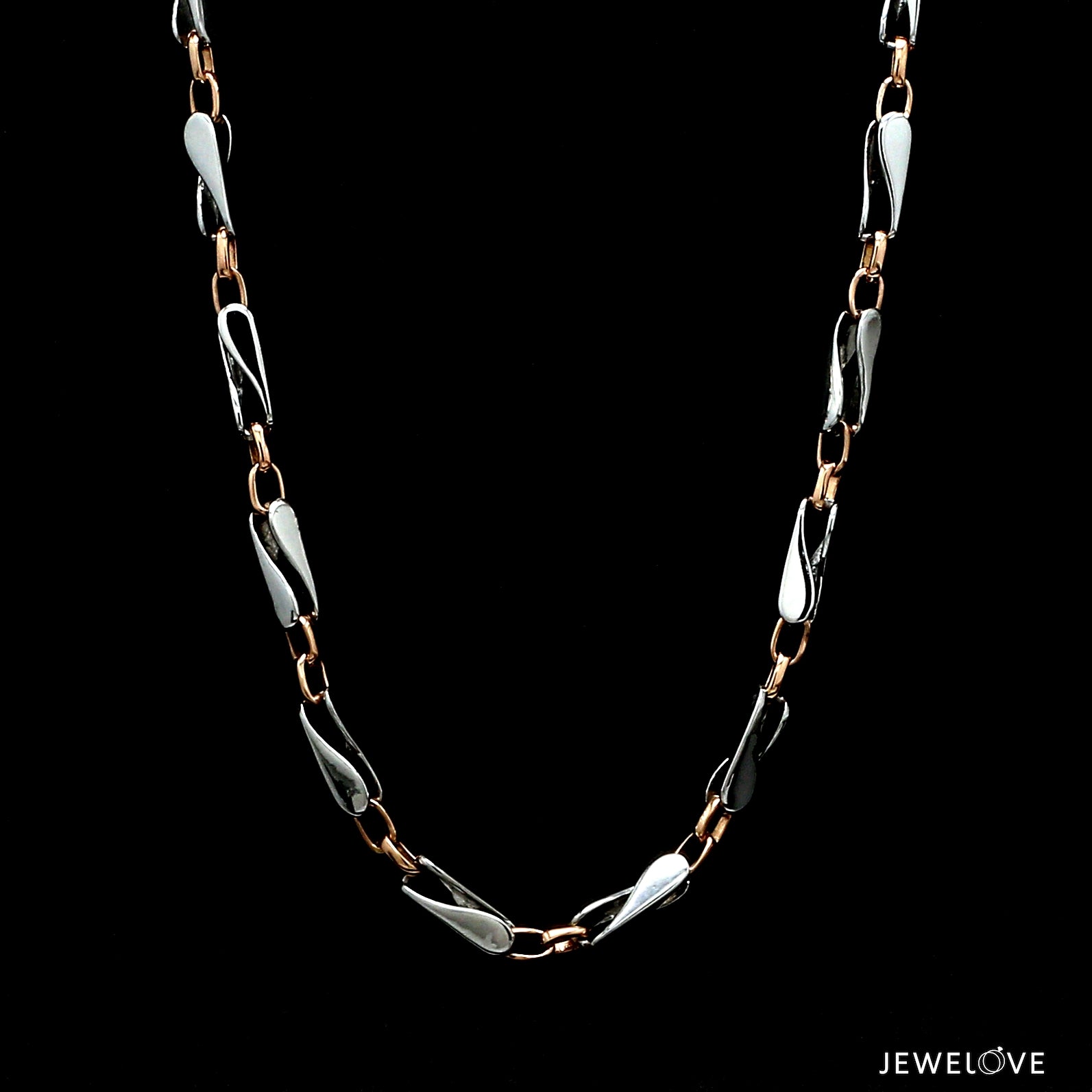 Men of Platinum | Pt + Rose Gold Chain for Men JL PT CH 1014   Jewelove.US