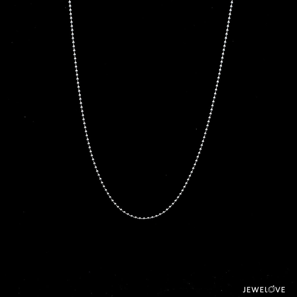 1mm Japanese Platinum Balls Chain for Women JL PT CH 1114   Jewelove.US