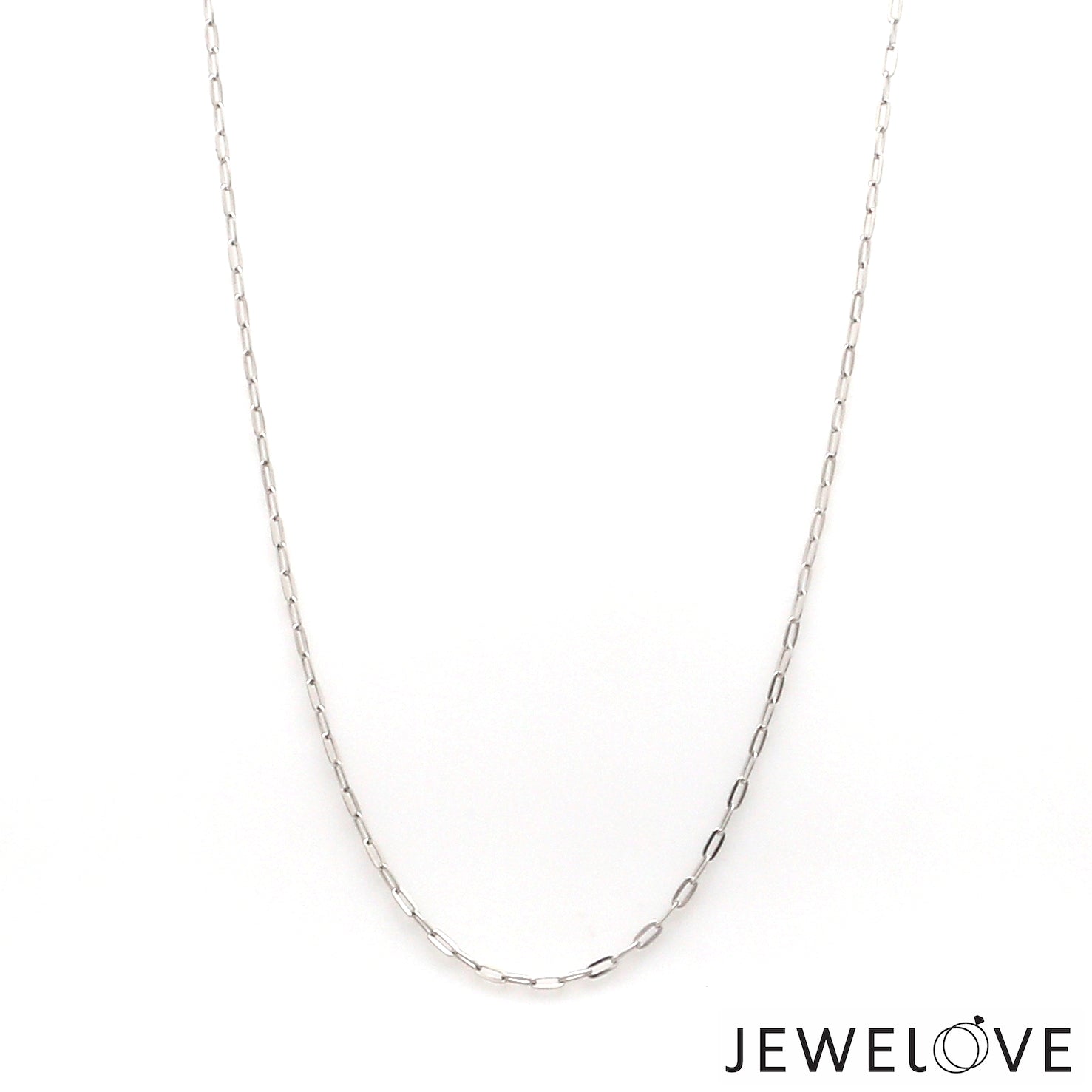 1.25mm Thin Rectangular Links Platinum Chain JL PT CH 1115-A   Jewelove.US