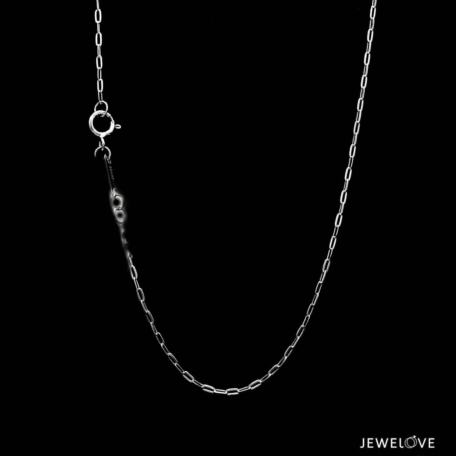 1.25mm Thin Rectangular Links Platinum Chain JL PT CH 1115-A   Jewelove.US