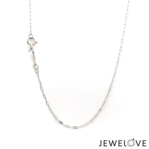 1.25mm Thin Rectangular Links Platinum Chain JL PT CH 1115-A   Jewelove.US