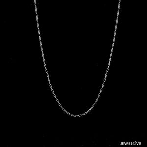 1mm Japanese Thin Rectangular Links Platinum Chain JL PT CH 1115   Jewelove.US