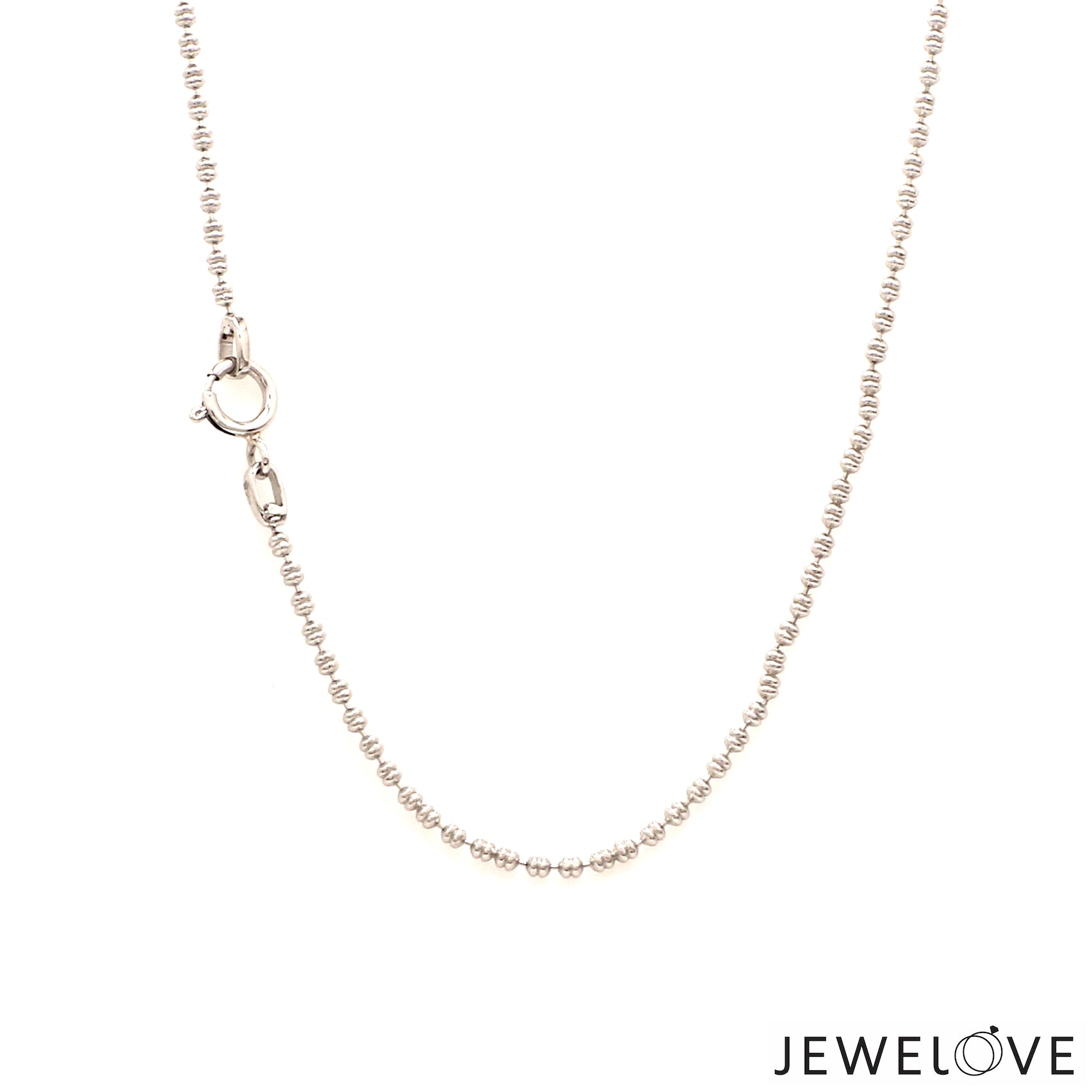 1.5mm Japanese Platinum Double Balls Chain JL PT CH 1117   Jewelove.US