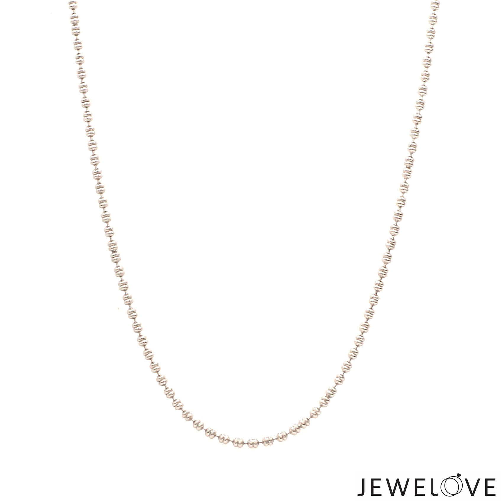 1.5mm Japanese Platinum Double Balls Chain JL PT CH 1117   Jewelove.US