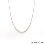 Load image into Gallery viewer, 1.5mm Japanese Platinum Rose Gold Cable Chain for Women JL PT CH 1134R   Jewelove.US
