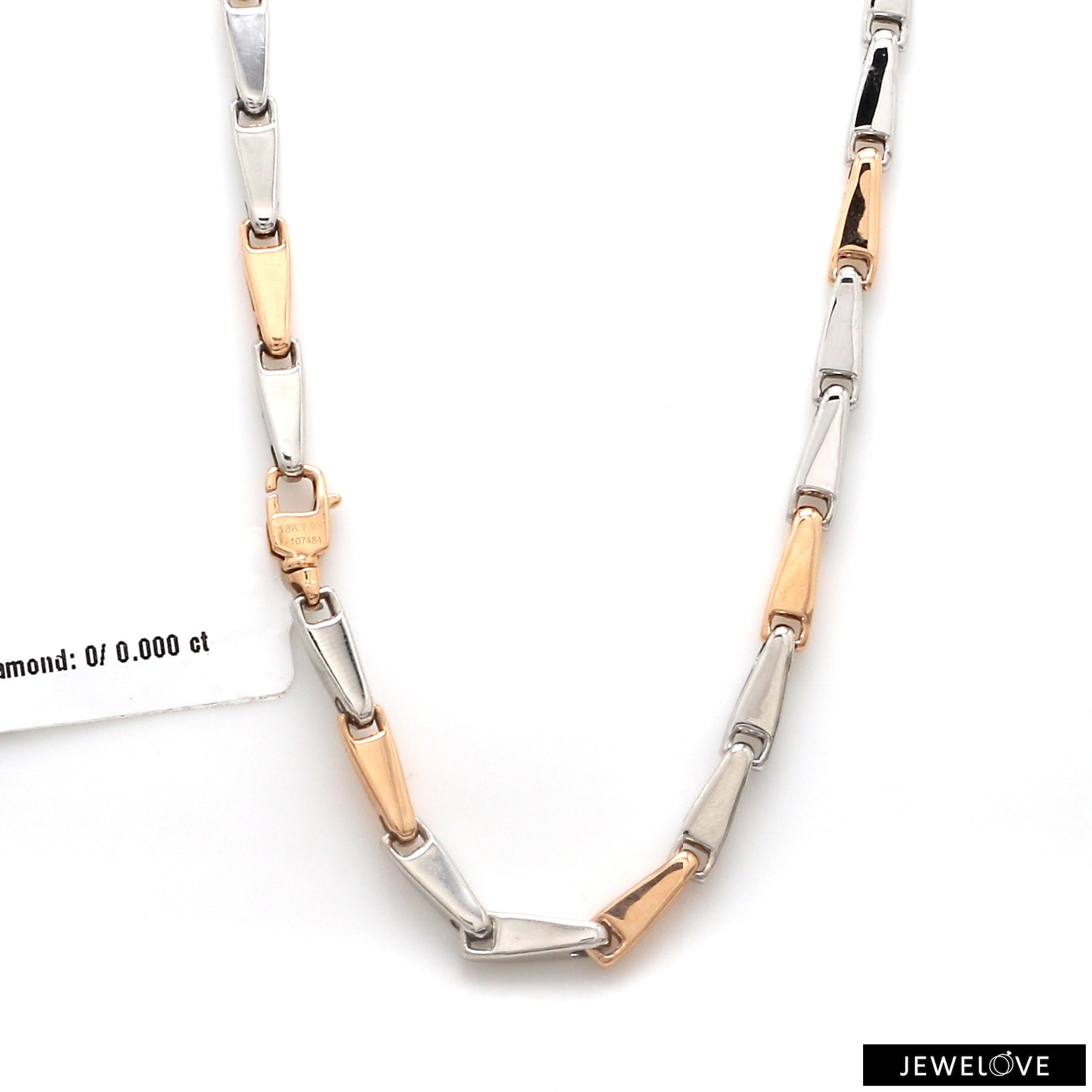 Platinum & Rose Gold Chain for Men JL PT CH 1203   Jewelove.US
