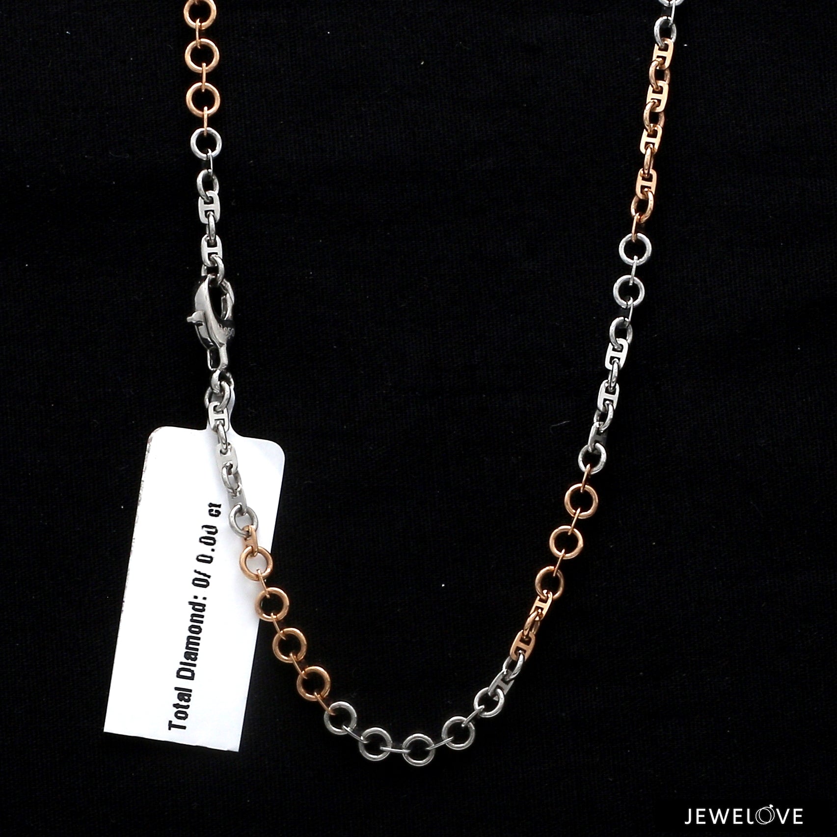Platinum & Rose Gold Chain for Men JL PT CH 1204