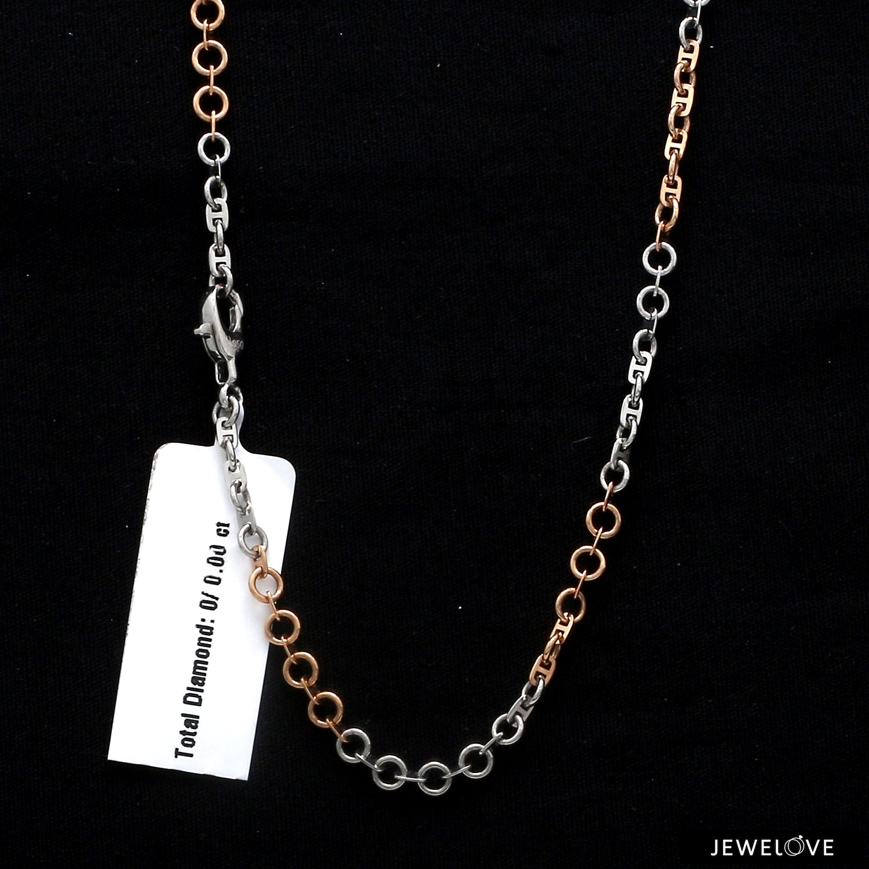 Platinum & Rose Gold Chain for Men JL PT CH 1204   Jewelove.US