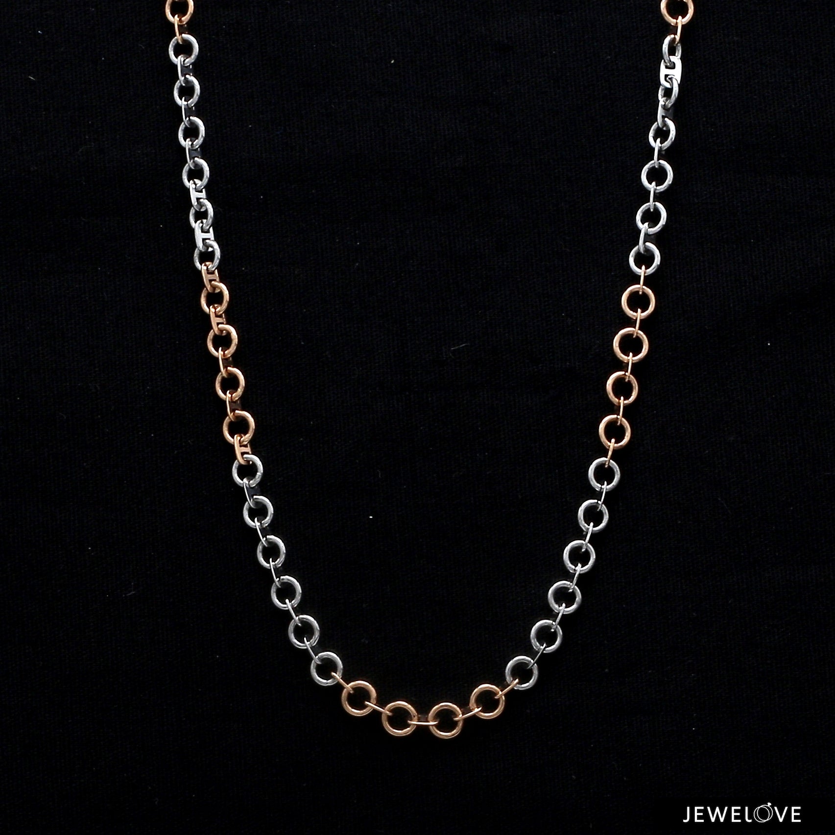 Platinum & Rose Gold Chain for Men JL PT CH 1204
