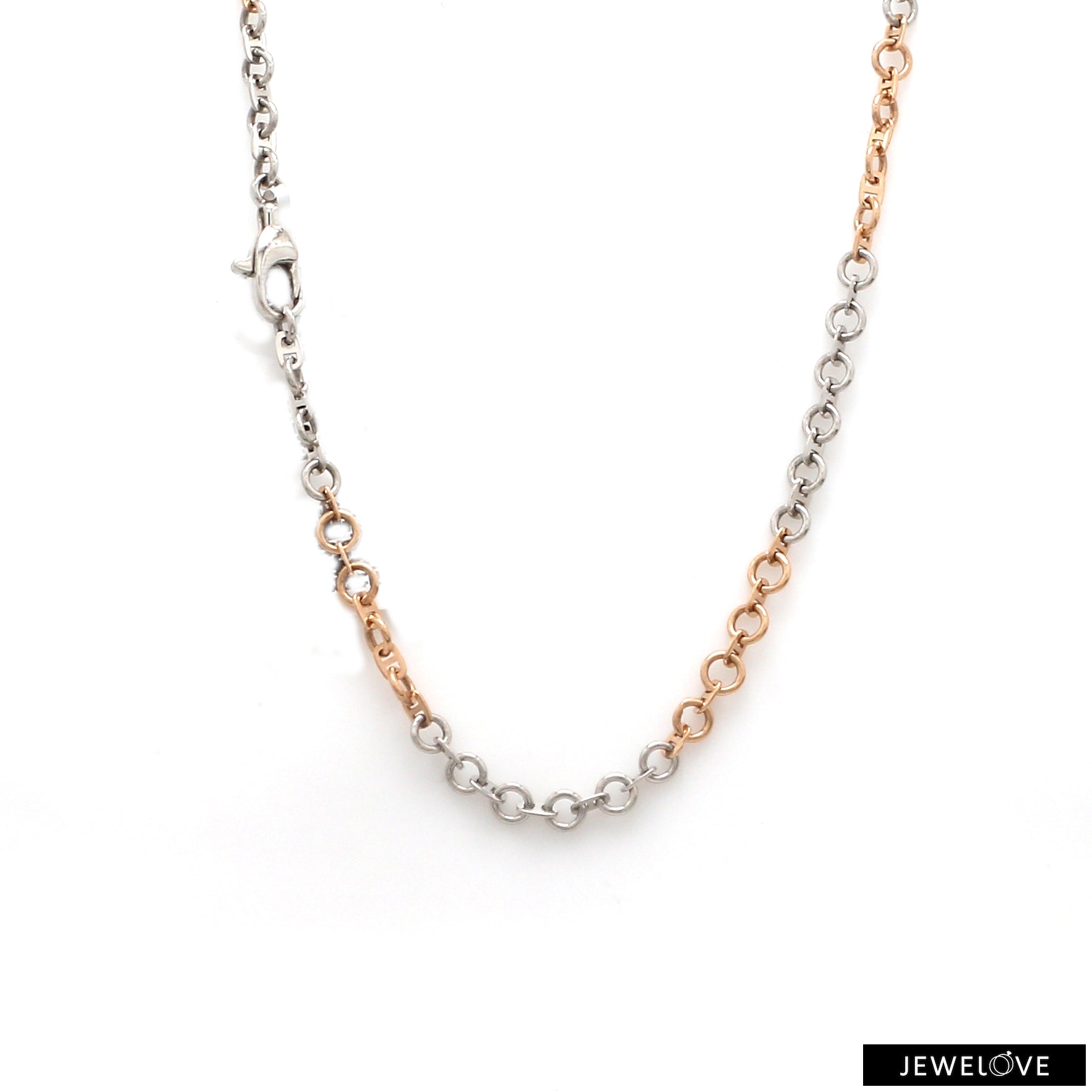 Platinum & Rose Gold Chain for Men JL PT CH 1204   Jewelove.US