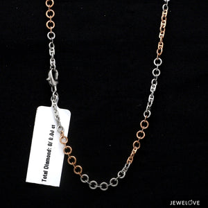 Platinum & Rose Gold Chain for Men JL PT CH 1204