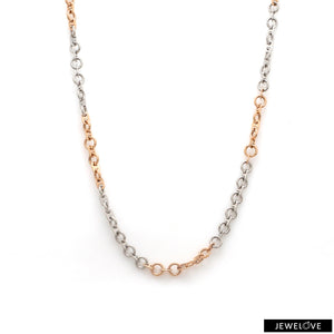 Platinum & Rose Gold Chain for Men JL PT CH 1204   Jewelove.US