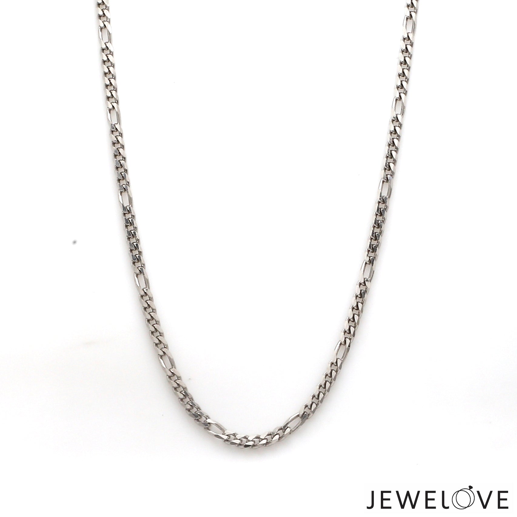 2.5mm Japanese Platinum Figaro Chain for Men JL PT CH 1211-A   Jewelove.US
