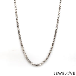 2.5mm Japanese Platinum Figaro Chain for Men JL PT CH 1211-A   Jewelove.US