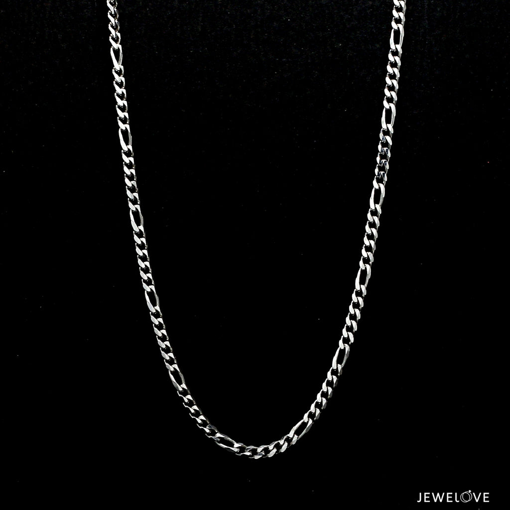 2.5mm Japanese Platinum Figaro Chain for Men JL PT CH 1211-A   Jewelove.US