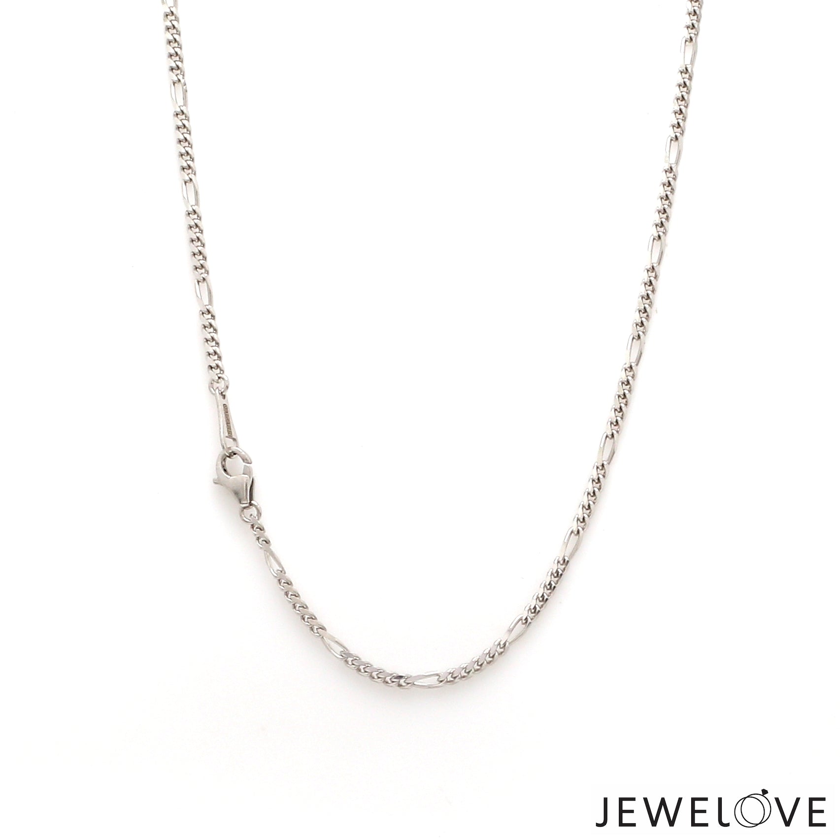 2mm Japanese Platinum Figaro Chain for Men JL PT CH 1211-B   Jewelove.US