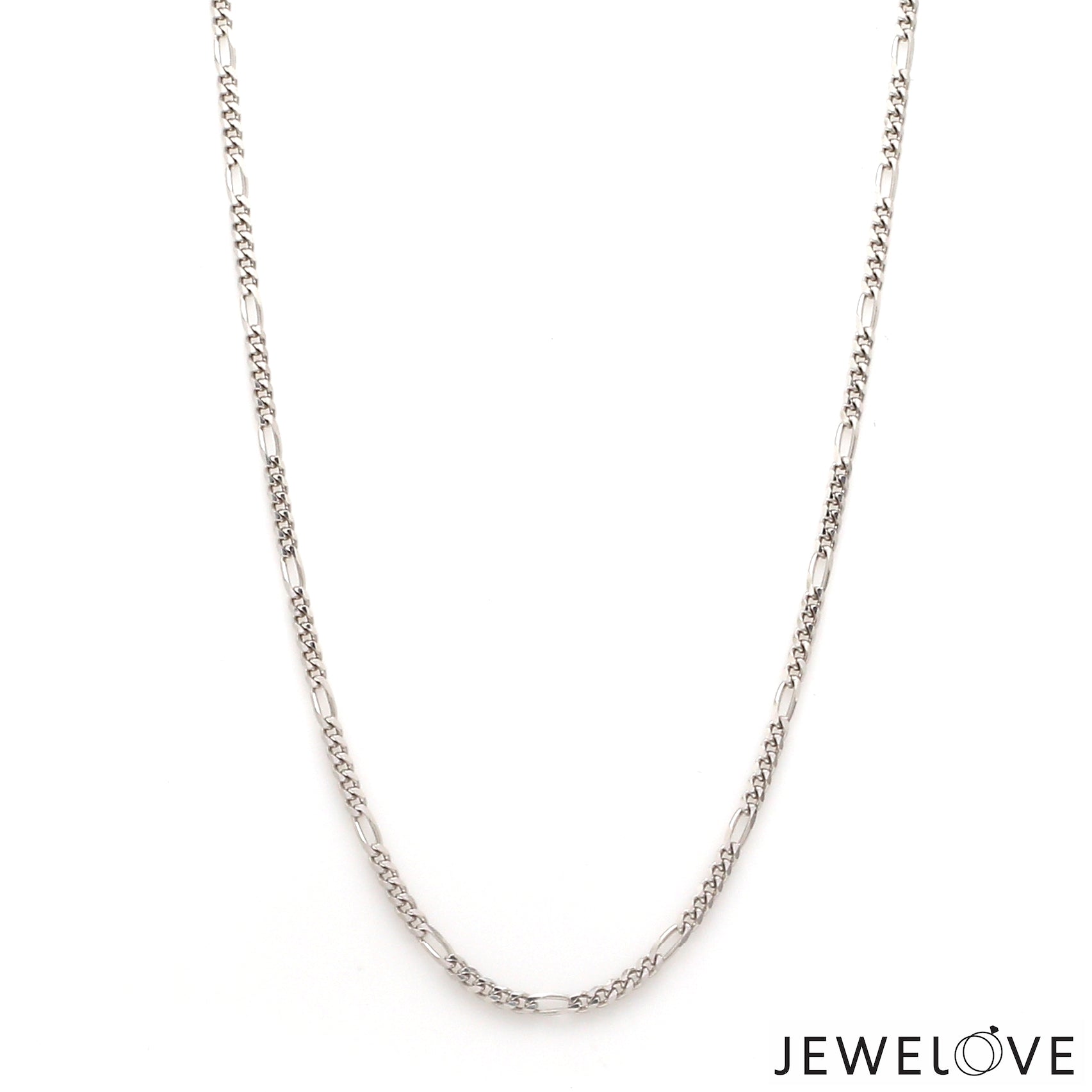 2mm Japanese Platinum Figaro Chain for Men JL PT CH 1211-B   Jewelove.US