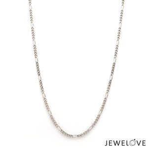 2mm Japanese Platinum Figaro Chain for Men JL PT CH 1211-B   Jewelove.US