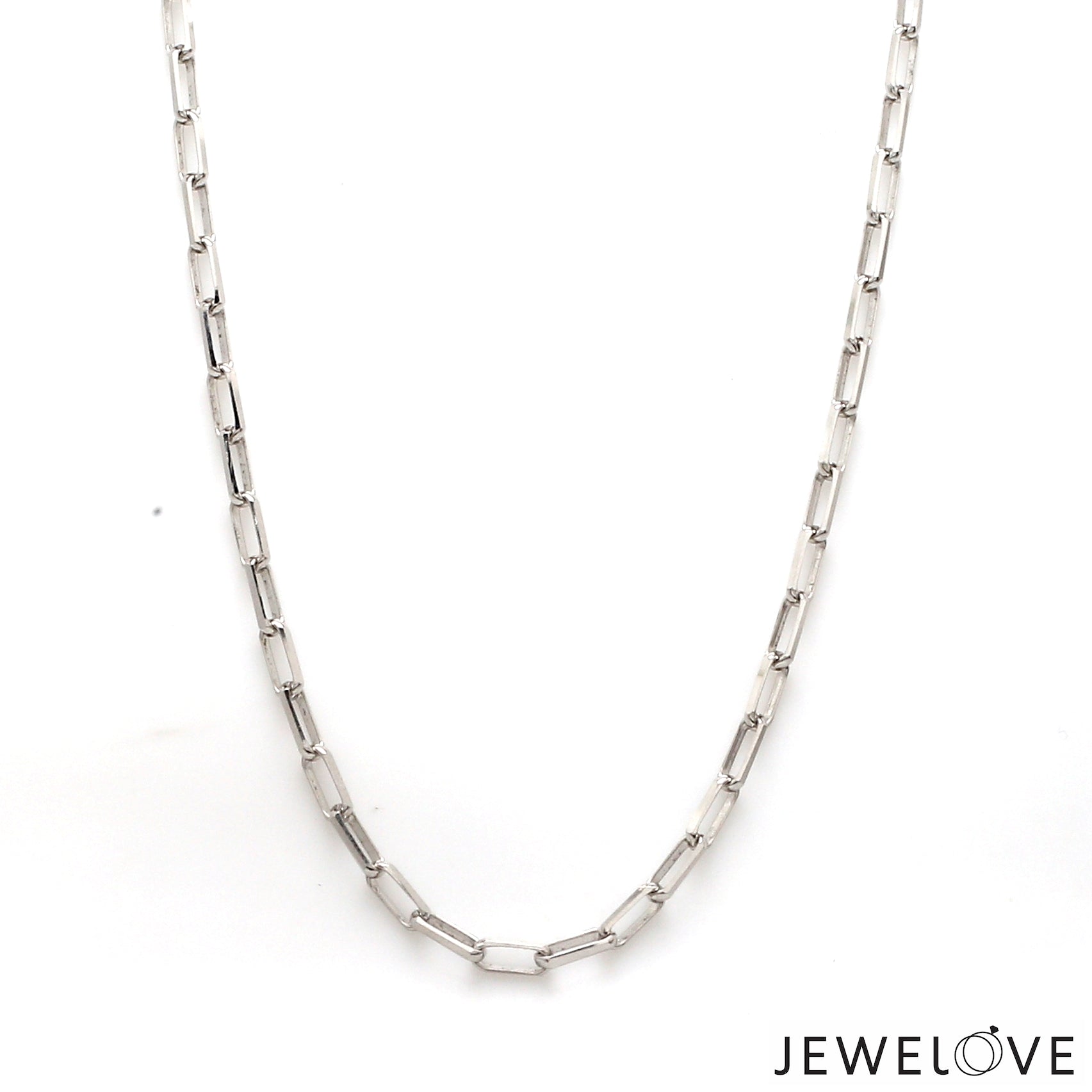 3mm Japanese Milano Platinum Rectangular Links Chain for Men JL PT CH 1212   Jewelove.US